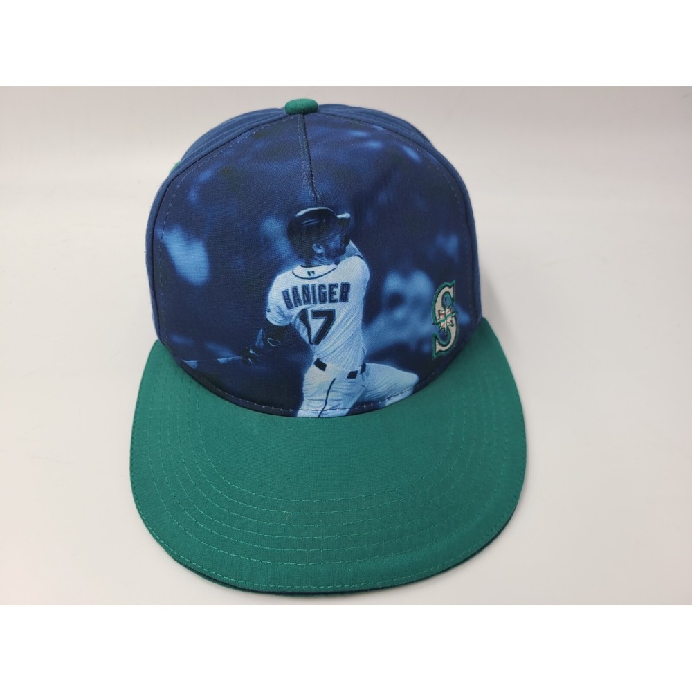 Seattle Mariners Mitch Haniger #17 Melonwear Snapback Hat‎ Cap MLB Baseball Blue